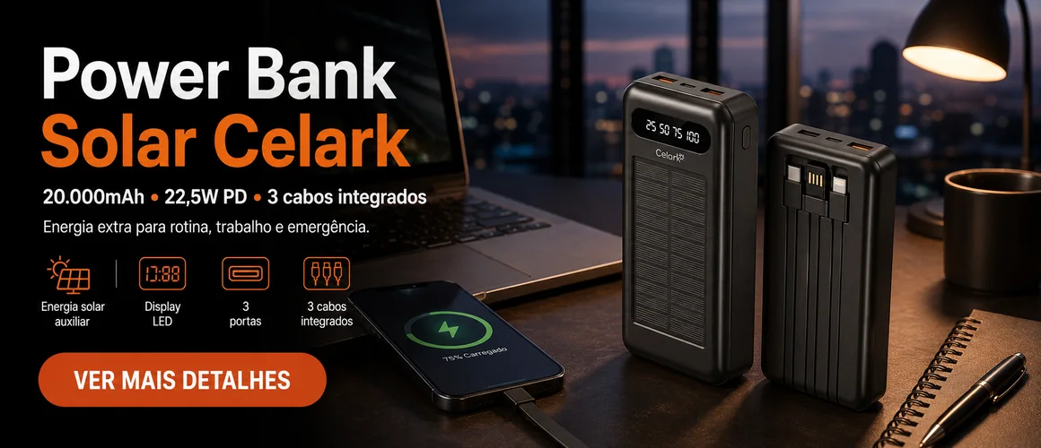 Power Bank Solar Celark 20.000mAh