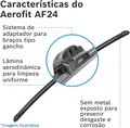 Imagem 3 de Bosch Palheta Dianteira Aerofit AF24, Limpador de Para-brisa com Tratamento de Grafite, 24 Polegadas 600 mm, Unitário