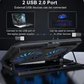 Imagem 2 de Suporte para Notebook com Cooler Duplo, 8 Níveis de Ajuste e USB Extra para Notebooks até 17"