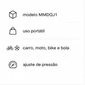 Imagem 6 de Bomba de Ar Portátil MMDQJ1 para Carro, Moto, Bike e Bola