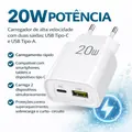 Imagem 4 de Carregador Turbo 20W USB + Tipo-C