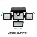 Imagem 2 de Lâmpada Solar de Jardim 141 LEDs IP65 Ajustável para Parede