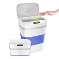 Imagem 2 de Lixeira Automática com Sensor Dobrável Azul