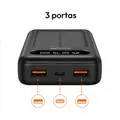 Imagem 3 de Power Bank Solar Celark 20.000mAh com 3 Cabos e Carga Rápida 22,5W
