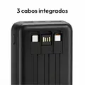 Imagem 4 de Power Bank Solar Celark 20.000mAh com 3 Cabos e Carga Rápida 22,5W
