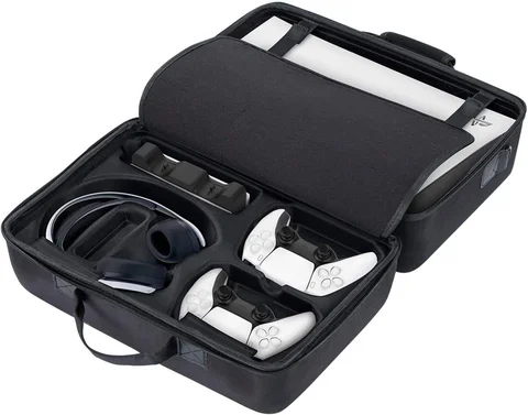 Review Case de Transporte Compatível com PS5 à Prova d’Água, Estojo Rígido com Alça de Mão e Ombro, Proteção Contra Impactos, Arranhões e Poeira, Ideal para Console e Acessórios