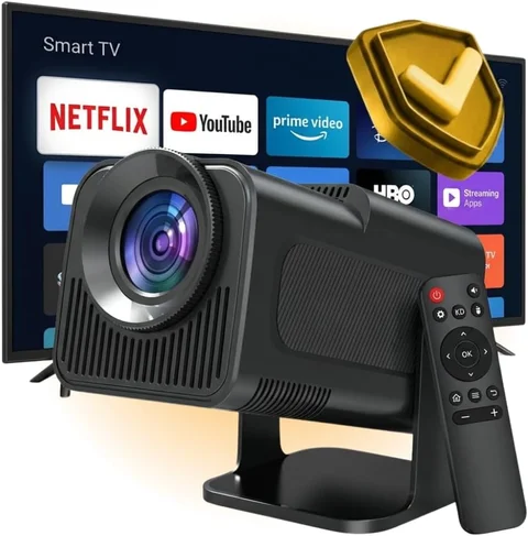 Review Projetor Portátil HY320 Smart Full HD com Android 11 | Wi-Fi 5G + Bluetooth 5.0 | Imagem 4K Suportada | Auto Correção 180° | Ideal para Celular, Filmes e Séries